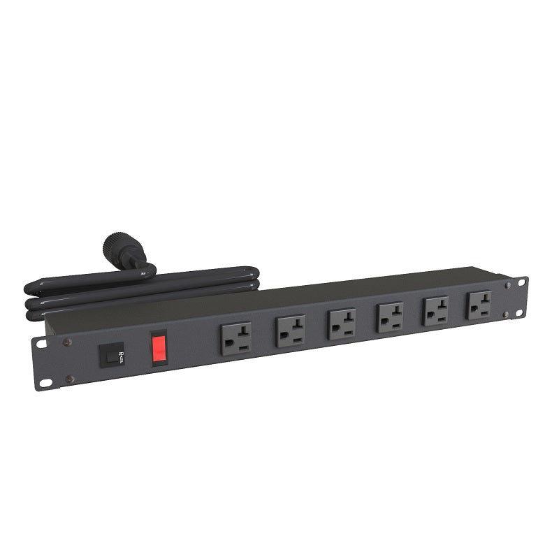 Hammond 1589-RF-RR PDU (1P) 20A/125V OF(6) 5-20R (P)L5-20P 6 ft