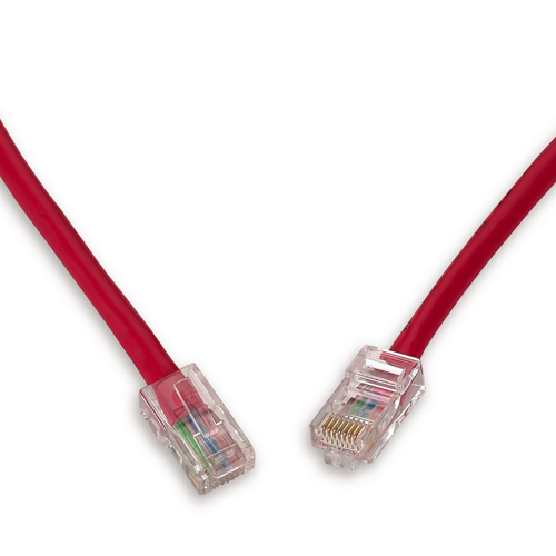 Signamax, Patch Cord, C5e, Cross Over, Red, No boot, 10ft