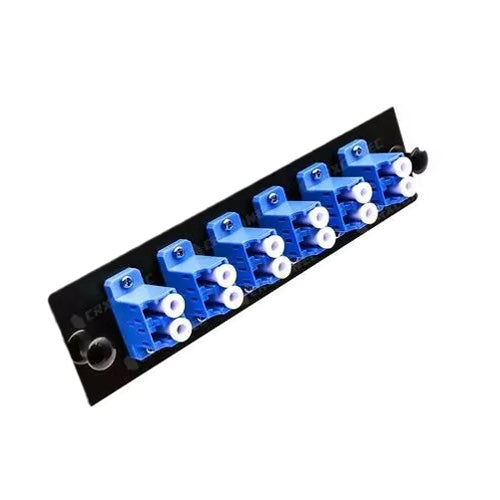 Fiber Adapter plate LGX with 6 LC Blue Adapters