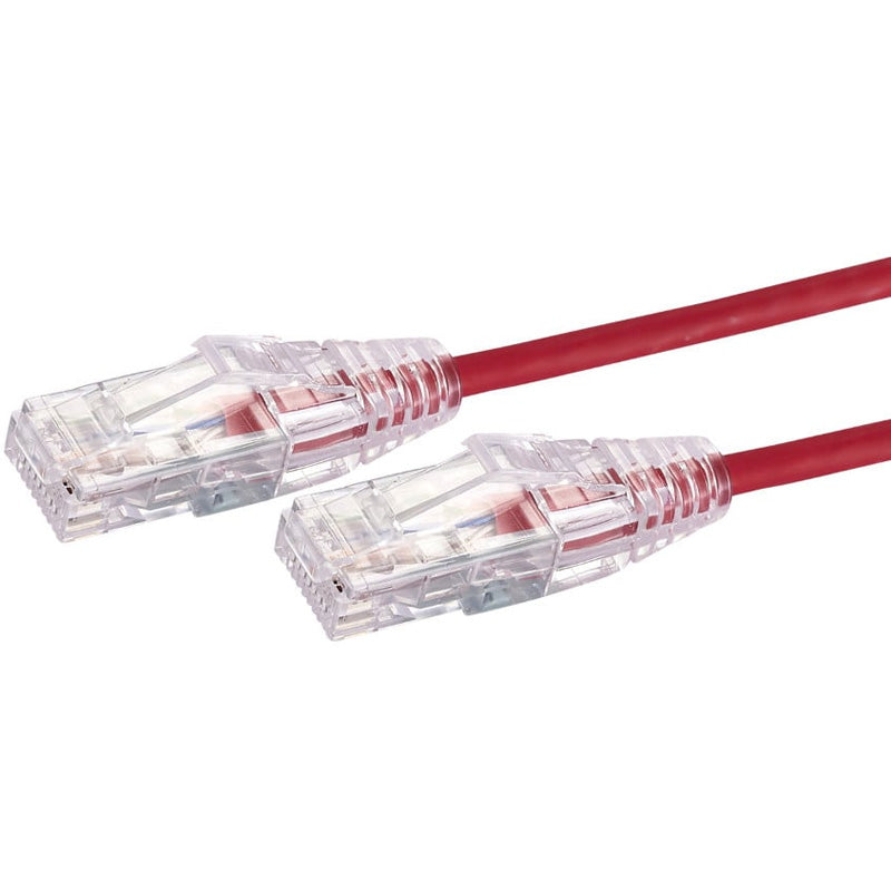 Patch Cord Ultra-thin Cat6A UTP, Fluke Tested, 28AWG Red  5ft