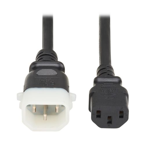 Tripp Lite PDU Power Cord C13 to P-Lock C14 -10A, 250V, 18 AWG, 3ft. Black