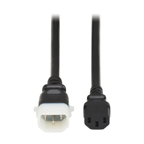 Tripp Lite PDU Power Cord C13 to P-Lock C14 -15A, 250V, 14AWG 2ft Black, 6pk