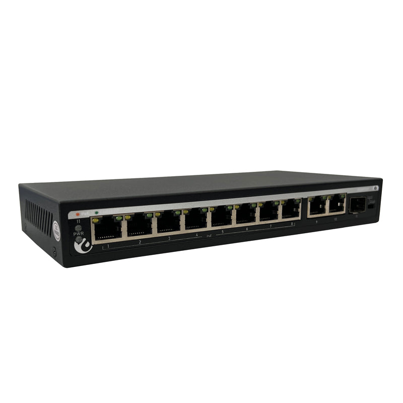 Amer Networks Switch Gigabit POE 8 port  PoE Switch 2Gbit RJ45 1Gbit SFP Uplink