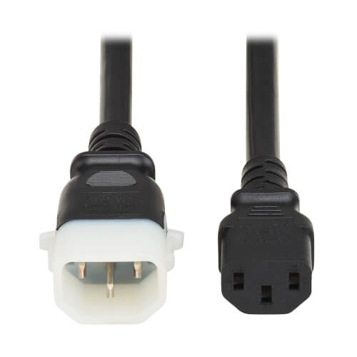 Tripp Lite PDU Power Cord C13 to P-Lock C14 -15A, 250V, 14AWG 3ft Black, 6pk