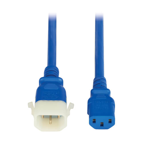 Tripp Lite PDU Power Cord C13 to P-Lock C14 - 15A, 250V, 14 AWG 10ft Blue 6pk