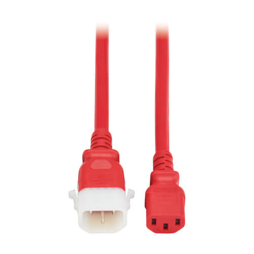 Tripp Lite PDU Power Cord C13 to P-Lock C14 - 15A, 250V, 14 AWG 10ft RED 6pk