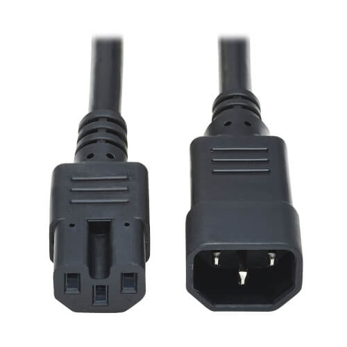 Tripp Lite Series Power Cord C14 to C15 - Heavy-Duty, 15A, 250V, 14 AWG, 2 ft.