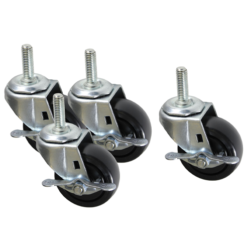 Hammond, RRLDCASTER Series, Light Duty Caster Set for Open Frame Rack