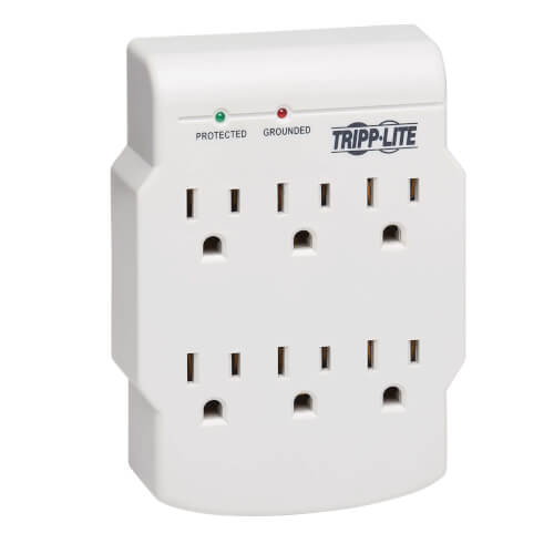 Tripp Lite Protect It!  6-Outlet Joules  540Direct Plug-In Light Gray