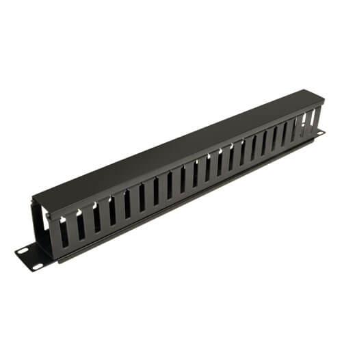 Tripp Lite SmartRack 1U Horizontal Cable Manager - Finger duct with cover