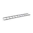 Black metal ladder on a white background