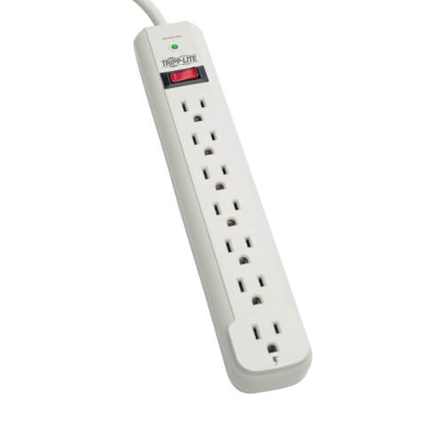 Tripp Lite Protect It!  7-Outlet Joules 1080 6ft Cord Diagnostic LED Light Gray