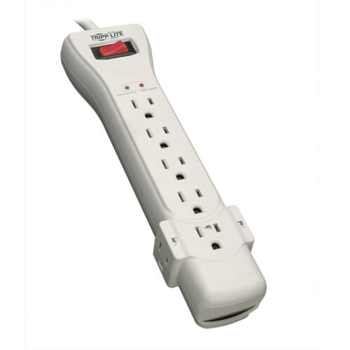 Tripp Lite Protect It!  7-Outlet Joules 2160 7ft cord LEDs Light Gray