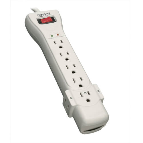 Tripp Lite Protect It!  7-Outlet 2160 Joules 7&#39;cord LEDs Light Gray