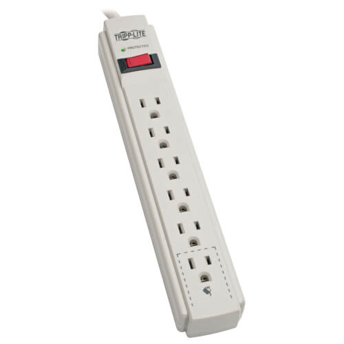 Tripp Lite Protect It!  6-Outlet Joules  990 8ft Cord  Right-Angle 5-15P plug