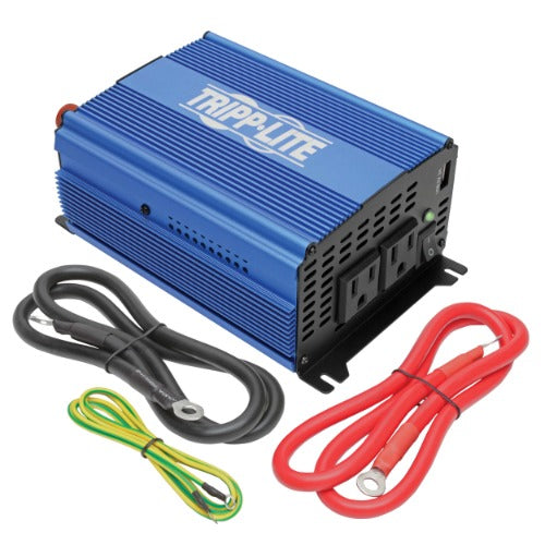 Tripp Lite Power Inverter Light-Duty Compact 1000W with 2AC/1USB2.0A/Battery Cbl