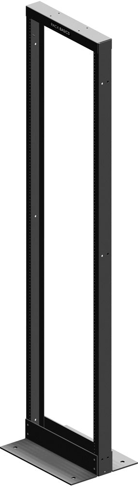 Rack Basics RB-2P Series, 2 Post Welded Open Frame Rack 24U, Double Tapped