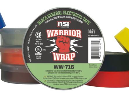 NSI, WW 7ml Select Vinyl Elec Tape BLACK 60' x 3/4" x .007" (10pk.)