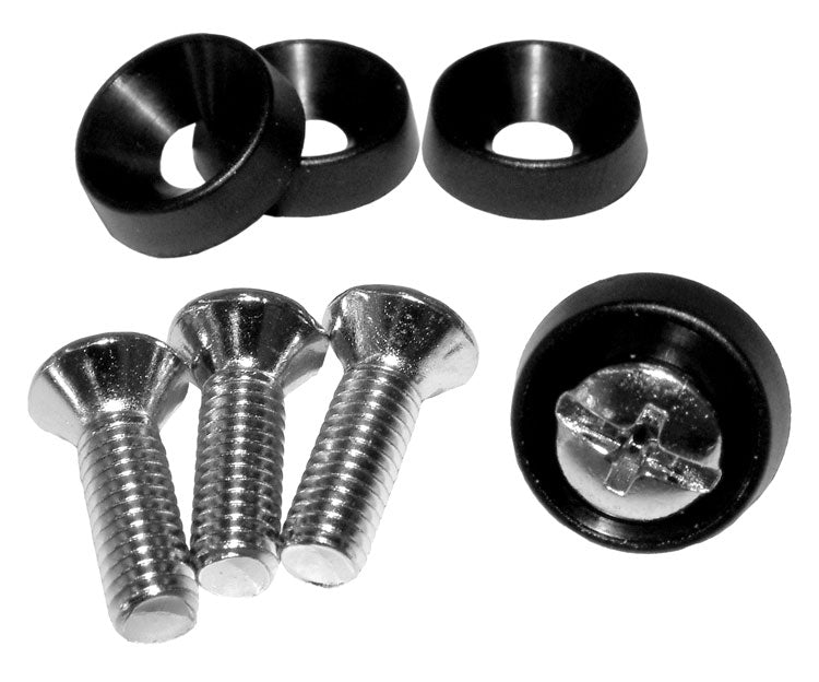 Hammond 1421A Series 10-32 Nickel Rack Screws AND Plastic Cup Washers   4pk