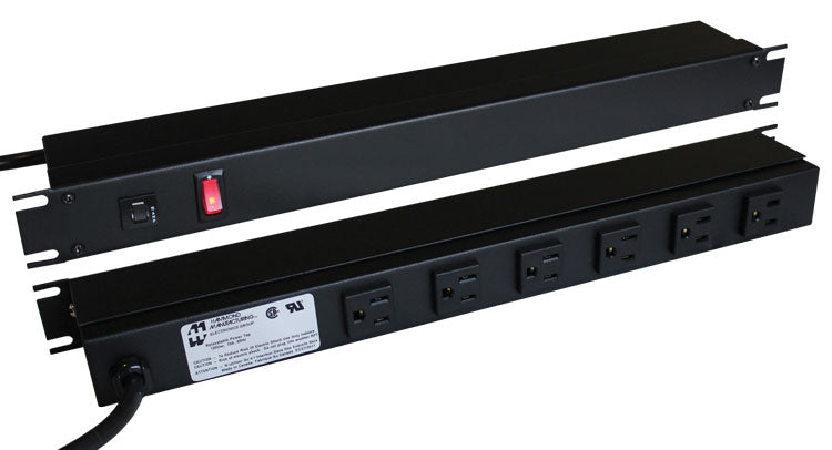 Hammond, 1583 Series, PDU SW Outlet F0 R8 - 5-15R P-L5-15P Locking 15ft Black