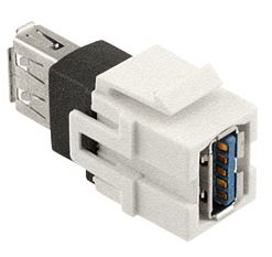 Keystone, USB A/A, Female to Female Coupler 3.0