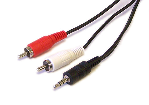 Y Adapter  6&#39; 2x RCA Male/3.5 Stereo Male
