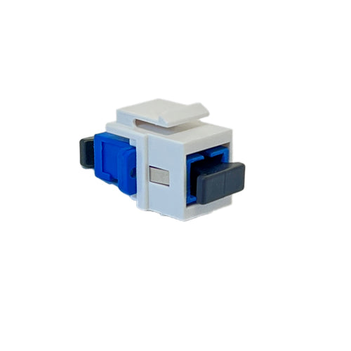 Fiber Keystone Jack SC Simplex MultiMode -White