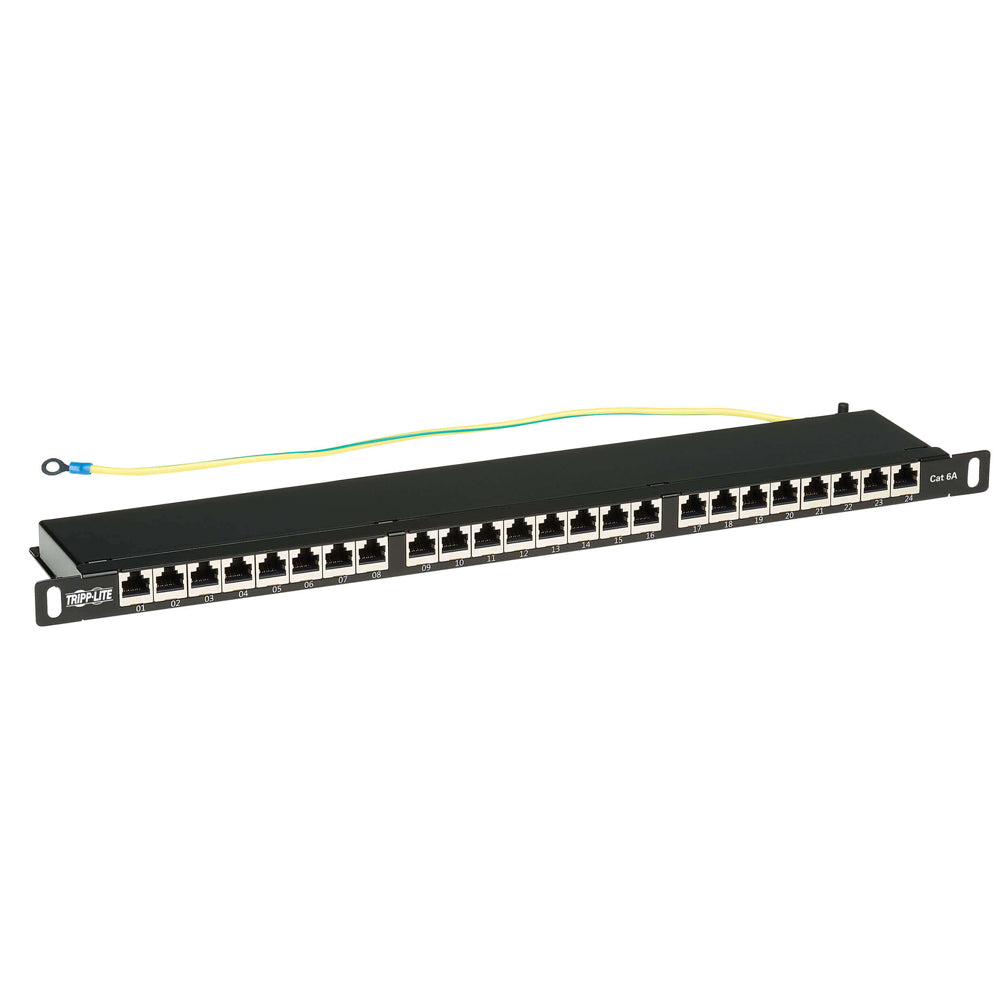 Tripp Lite Patch Panel Cat6A Shielded 24 Port .5U Rack-Mount High-Density