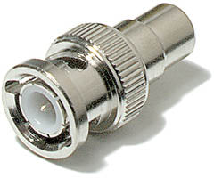 Coaxial Adapter, BNC Male to RCA Female
