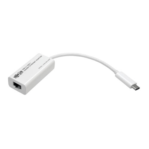 Tripp Lite USB-C to Gigabit Network Adapter, Thunderbolt 3 Compatibility - White