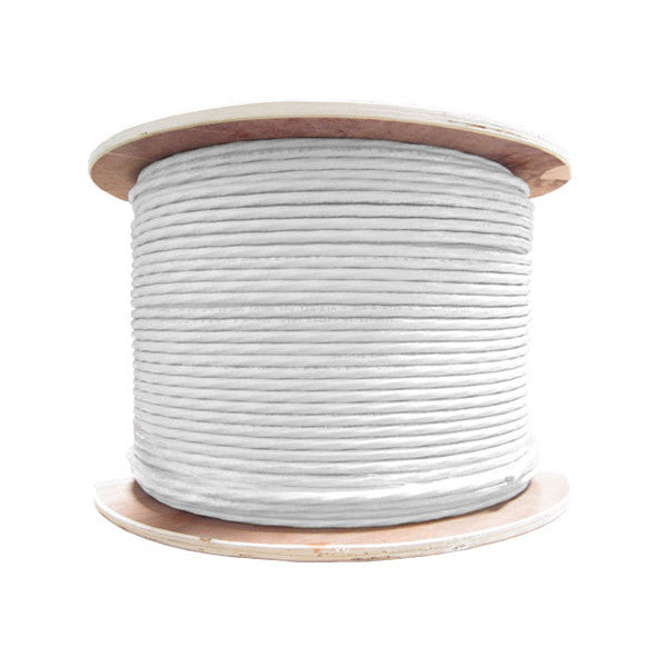 CAT6A, FT6/Plenum 23AWG SOL 10Gig  White 1000' Reel