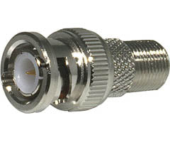 Coaxial Adapter, BNC Male to F Female