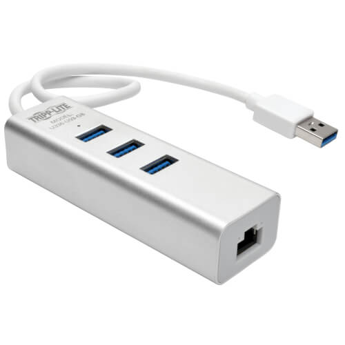 Tripp Lite USB 3.0 SuperSpeed to Gigabit Ethernet Adapter w/ 3 Port USB 3.0 Hub
