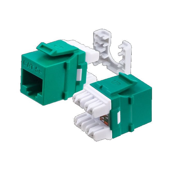 Wavenet Keystone Jack, CAT5E, HD Series, UTP, 110, 8P8C,T568A/B, Green