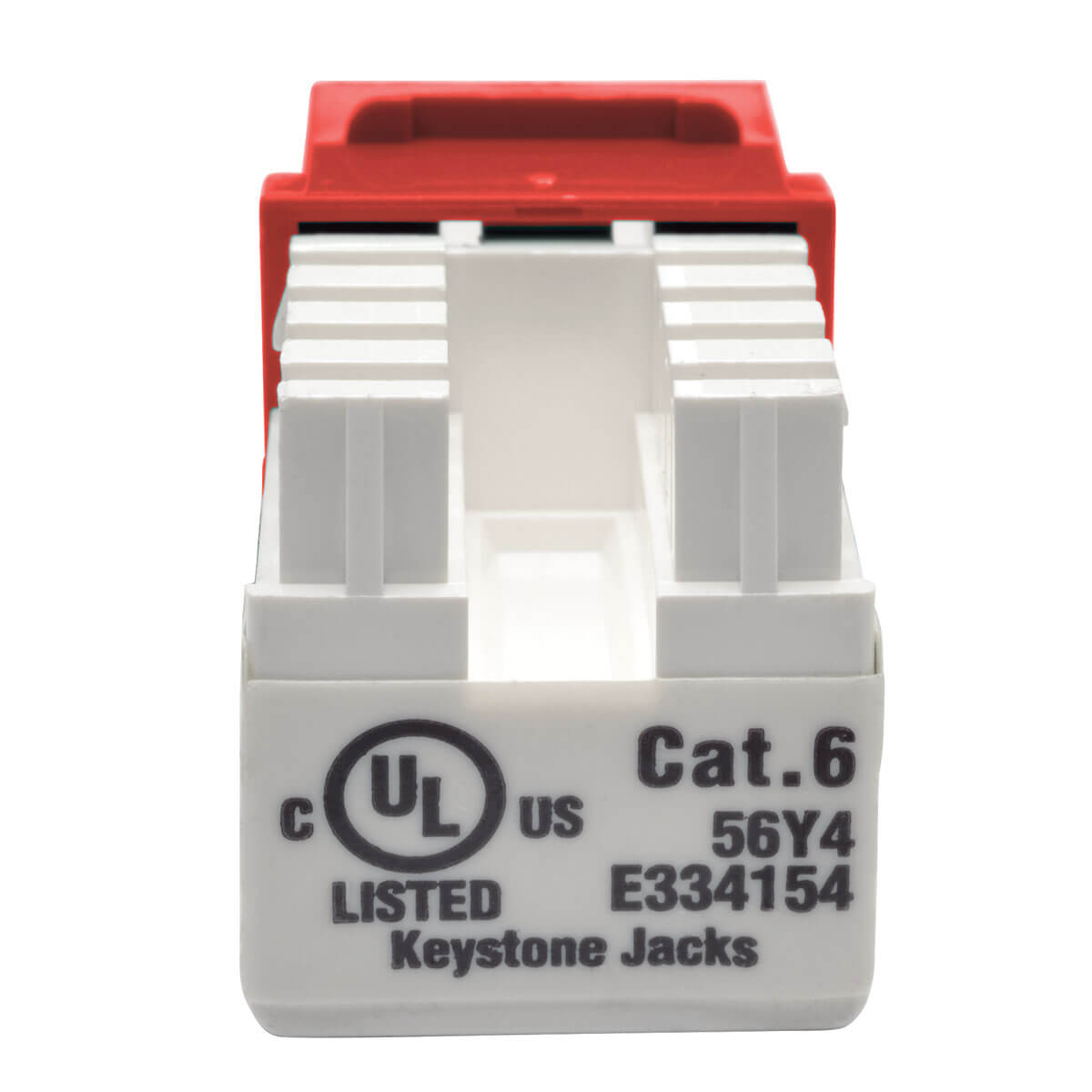 Tripp Lite Keystone Jack Cat6/Cat5e 110 Style  -  Red 25PK