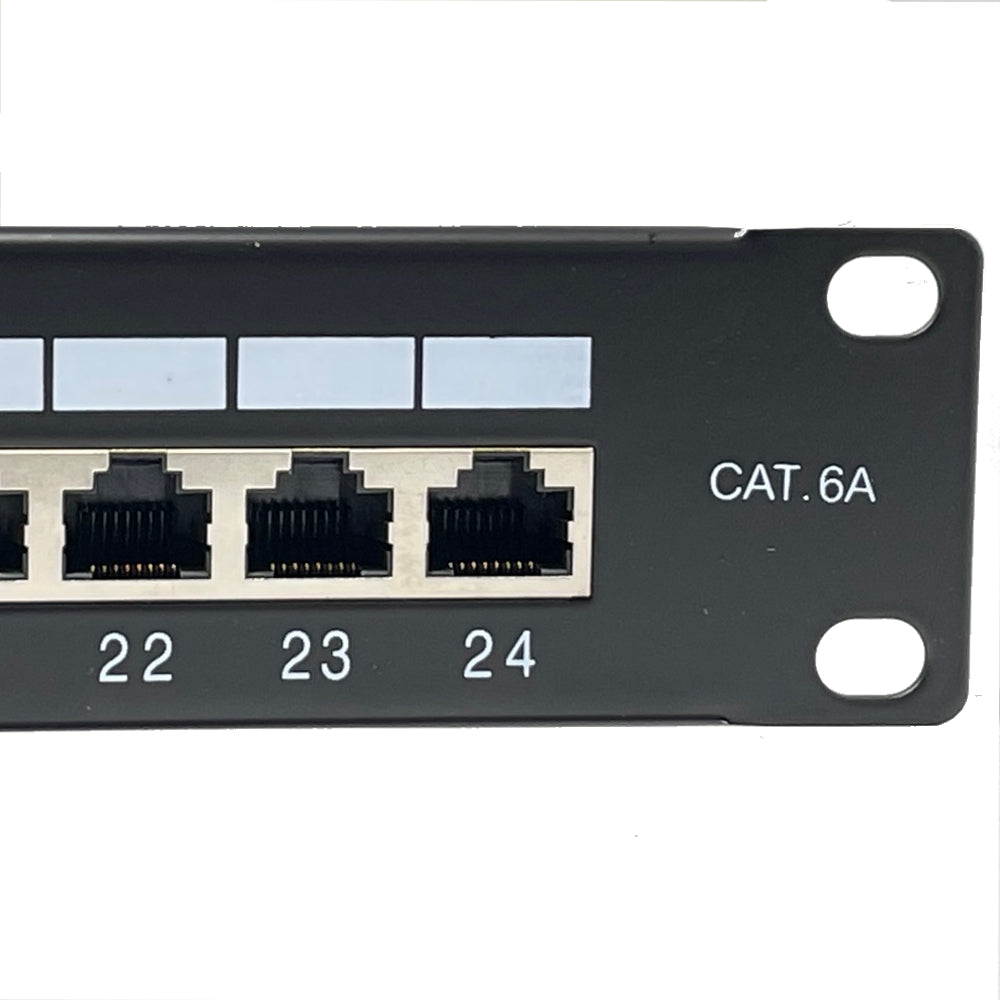 Primewired Patch Panel Cat6A 110 Type 24  Port Shielded 1U