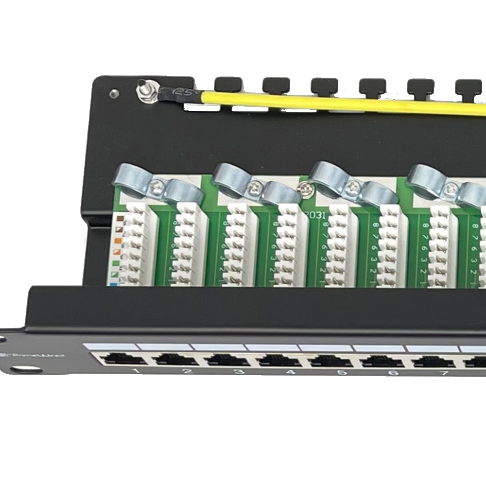 Primewired Patch Panel Cat6A 110 Type 24  Port Shielded 1U
